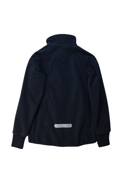 A Navy Zippered Sweatshirts from Polarn O. Pyret in size 8Y for boy. (Back View)