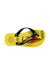 A Yellow Flip Flops from Havaianas in size 5T for boy. (Front View)