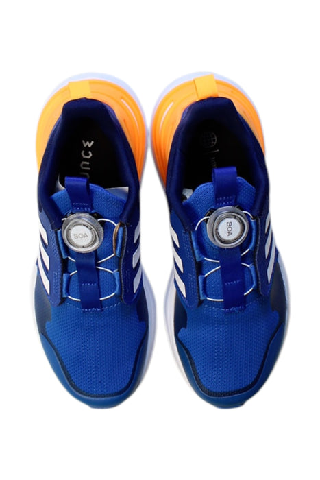 A Blue Sneakers from Adidas in size 9Y for boy. (Back View)