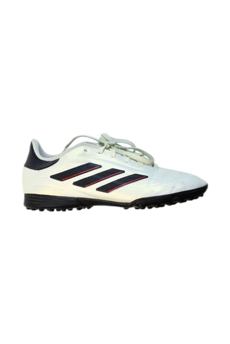 A White Cleats/Soccer Shoes from Adidas in size 10Y for neutral. (Front View)