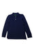 A Navy Long Sleeve Polos from Crewcuts in size 4T for boy. (Front View)