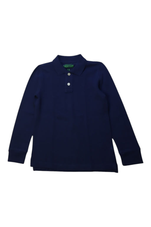 A Navy Long Sleeve Polos from Crewcuts in size 4T for boy. (Front View)