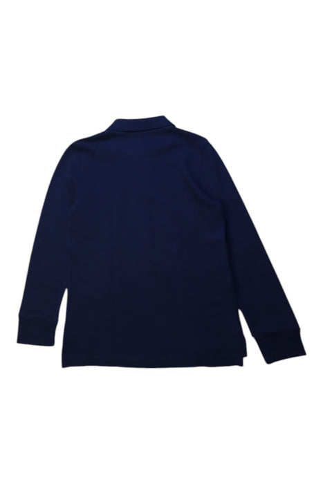 A Navy Long Sleeve Polos from Crewcuts in size 4T for boy. (Back View)