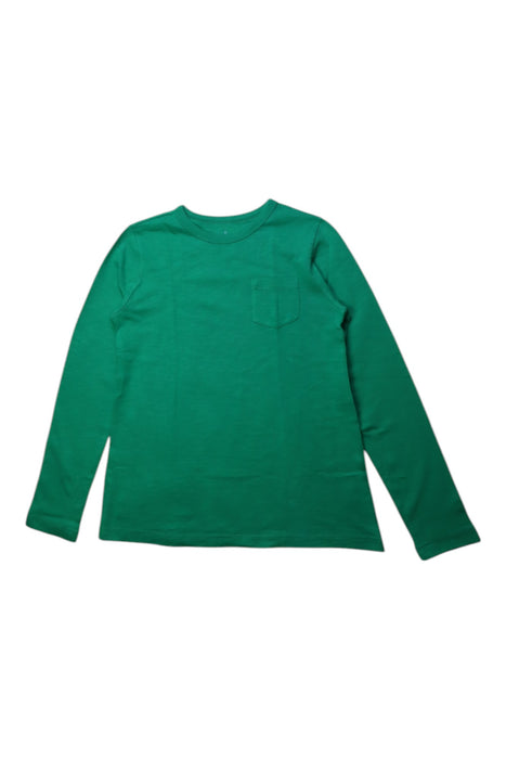 A Green Long Sleeve T Shirts from Crewcuts in size 8Y for boy. (Front View)