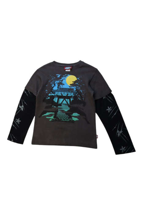 A Black Long Sleeve T Shirts from City Threads in size 5T for boy. (Front View)