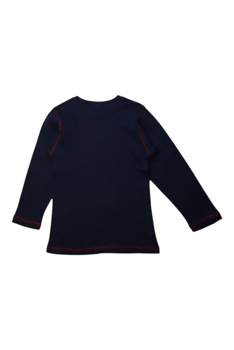 A Navy Long Sleeve Tops from City Threads in size 5T for boy. (Back View)