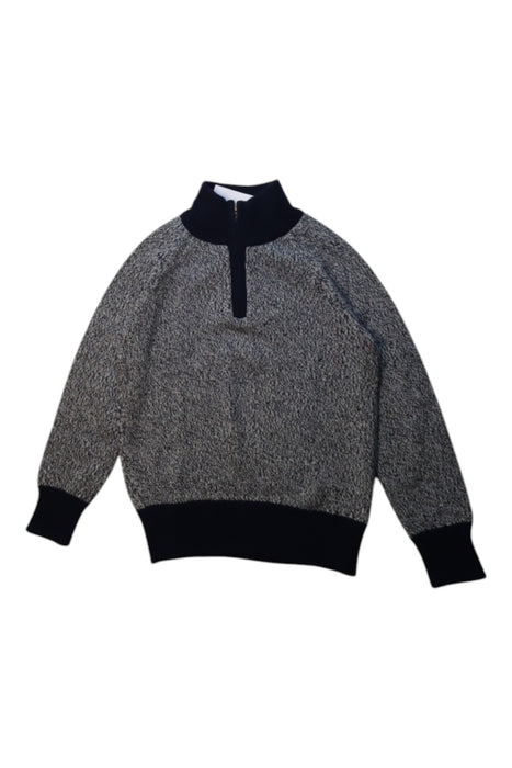 A Black Zippered Sweatshirts from Crewcuts in size 4T for boy. (Front View)