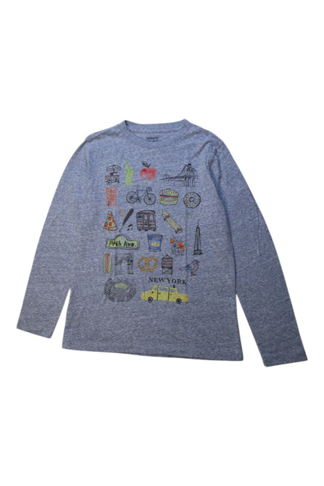 A Blue Long Sleeve T Shirts from Crewcuts in size 10Y for boy. (Front View)