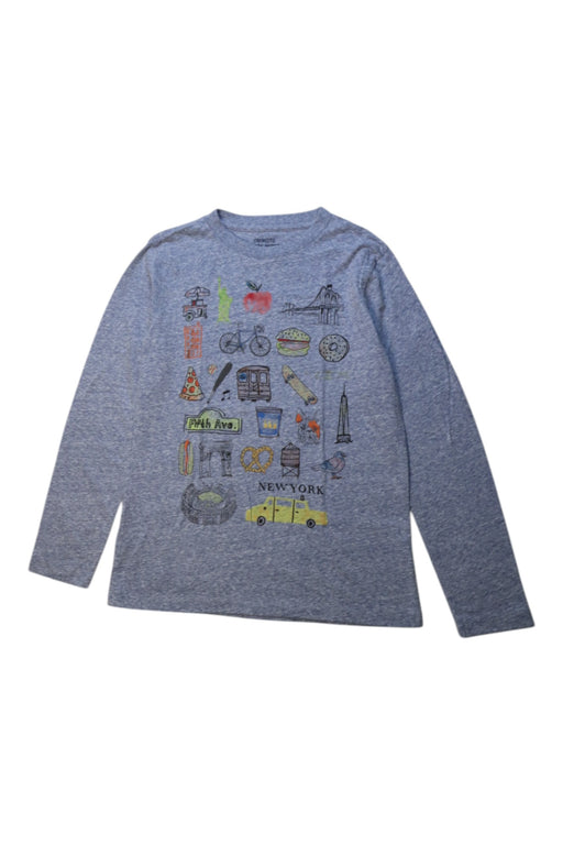 A Blue Long Sleeve T Shirts from Crewcuts in size 10Y for boy. (Front View)
