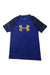 A Blue Short Sleeve T Shirts from Under Armour in size 7Y for boy. (Front View)
