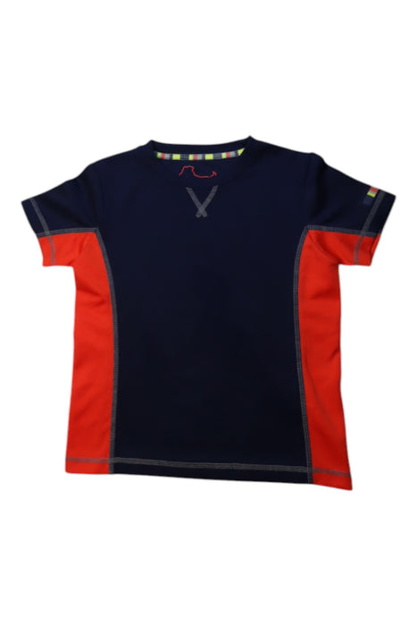 A Navy Short Sleeve T Shirts from Boden in size 5T for boy. (Front View)