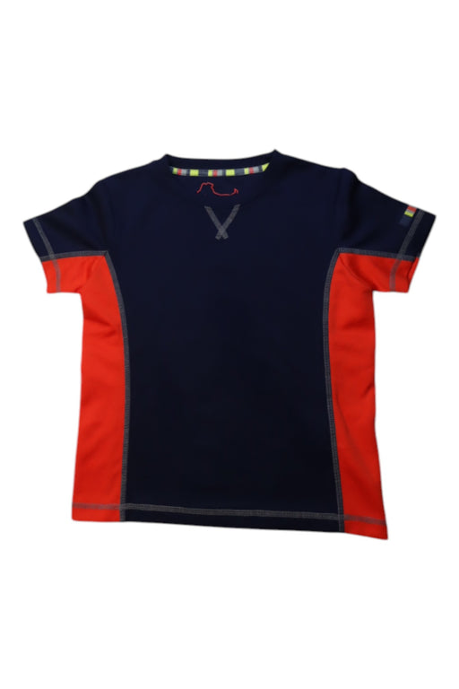 A Navy Short Sleeve T Shirts from Boden in size 5T for boy. (Front View)