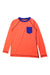 A Orange Rash Guards from Crewcuts in size 4T for boy. (Front View)