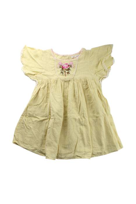 A Yellow Short Sleeve Dresses from Louise Misha in size 3T for girl. (Front View)
