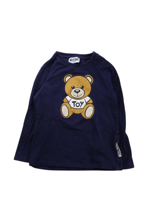 A Navy Long Sleeve T Shirts from Moschino in size 3T for neutral. (Front View)