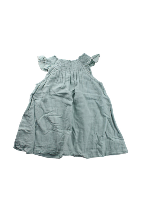 A Green Sleeveless Dresses from Louise Misha in size 4T for girl. (Back View)