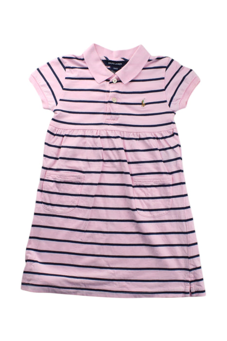 A Pink Short Sleeve Dresses from Ralph Lauren in size 4T for girl. (Front View)