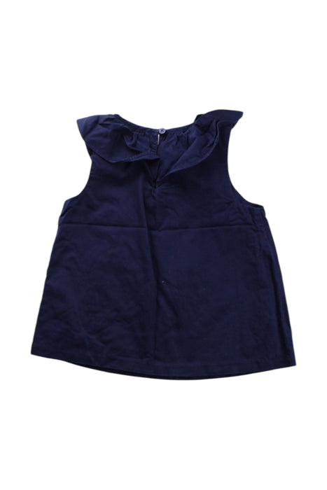 A Navy Sleeveless Tops from Janie & Jack in size 4T for girl. (Back View)