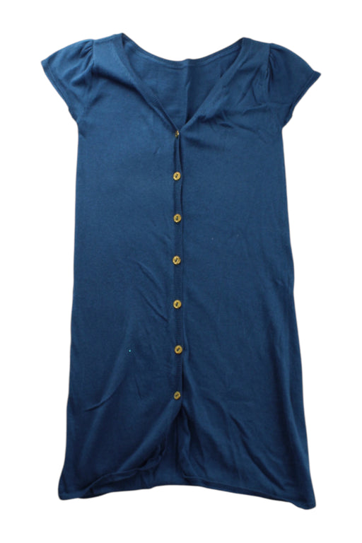 A Blue Short Sleeve Dresses from Excuse My French in size 4T for girl. (Front View)