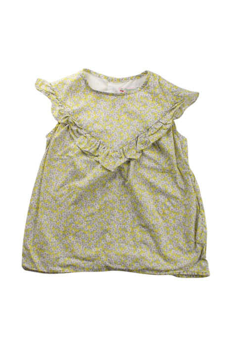 A Yellow Sleeveless Tops from Bonpoint in size 4T for girl. (Front View)