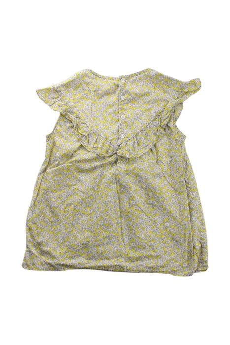 A Yellow Sleeveless Tops from Bonpoint in size 4T for girl. (Back View)