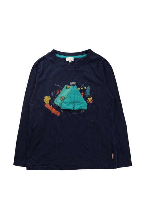 A Navy Long Sleeve Tops from Paul Smith in size 6T for boy. (Front View)