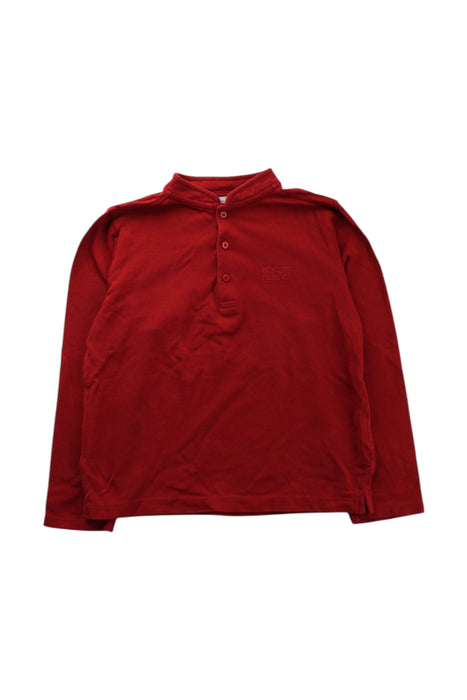 A Red Long Sleeve Polos from Bonpoint in size 6T for neutral. (Front View)