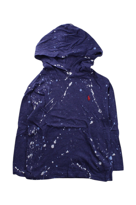 A Navy Hooded Sweatshirts from Polo Ralph Lauren in size 4T for boy. (Front View)