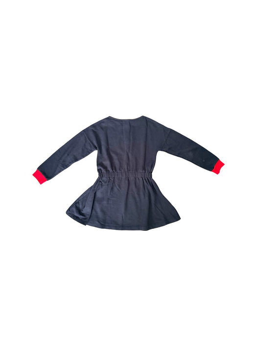 A Navy Long Sleeve Dresses from Petit Bateau in size 8Y for girl. (Back View)