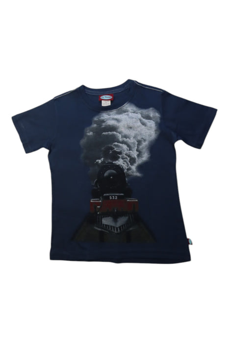A Navy Short Sleeve T Shirts from City Threads in size 5T for boy. (Front View)