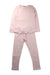 A Pink Pyjama Sets from Petit Bateau in size 6T for girl. (Front View)