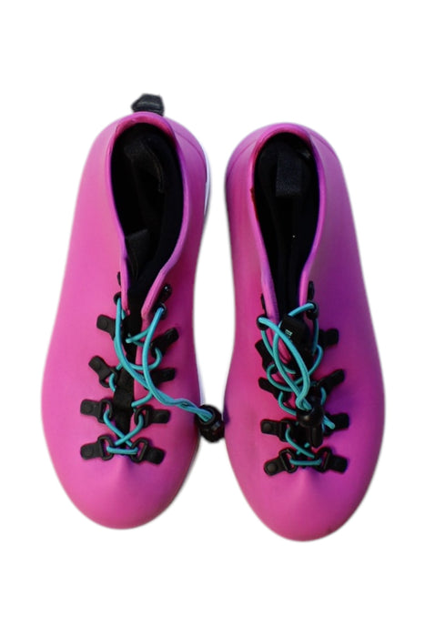 A Pink Sneakers from Native Shoes in size 7Y for girl. (Back View)