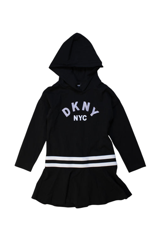 A Black Long Sleeve Dresses from DKNY in size 6T for girl. (Front View)