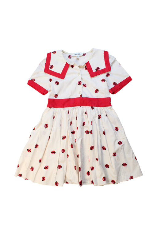 A White Short Sleeve Dresses from Bora Aksu in size 4T for girl. (Front View)