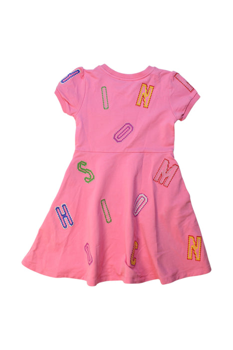 A Pink Short Sleeve Dresses from Moschino in size 4T for girl. (Back View)