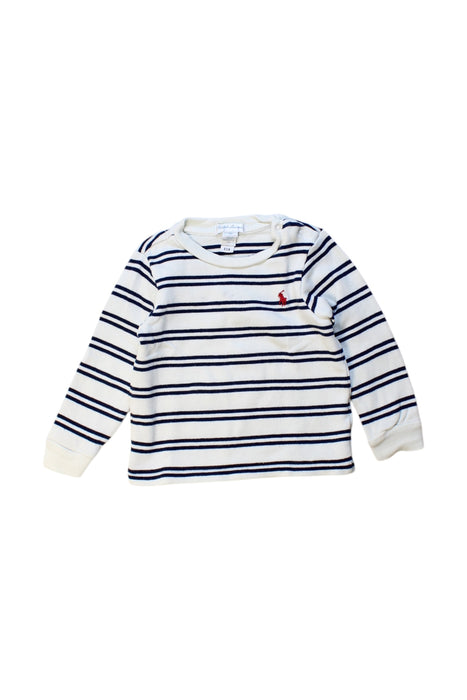A White Long Sleeve T Shirts from Ralph Lauren in size 6-12M for boy. (Front View)
