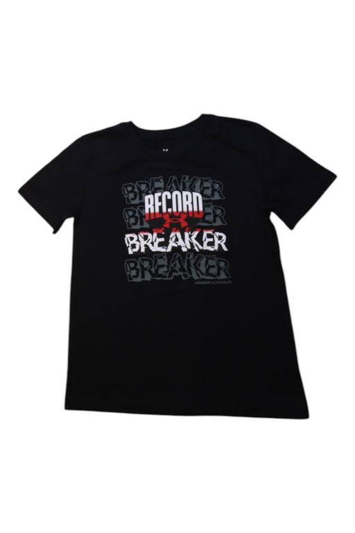 A Black Short Sleeve T Shirts from Under Armour in size 6T for boy. (Front View)