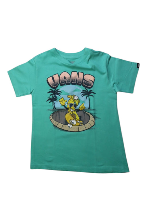 A Green Short Sleeve T Shirts from Vans in size 4T for boy. (Front View)