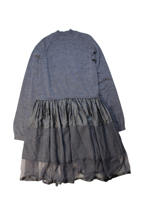 A Grey Sweater Dresses from jnby by JNBY in size 11Y for girl. (Front View)