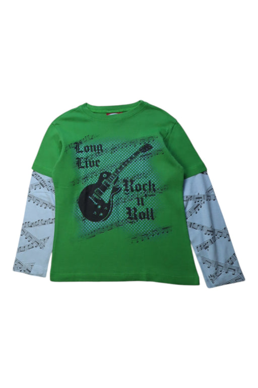 A Green Long Sleeve T Shirts from City Threads in size 5T for boy. (Front View)