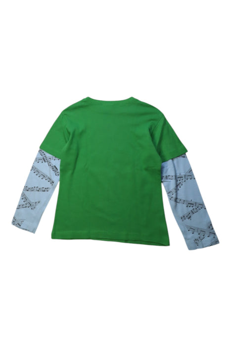 A Green Long Sleeve T Shirts from City Threads in size 5T for boy. (Back View)