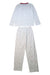 A White Pyjama Sets from The Little White Company in size 5T for boy. (Back View)