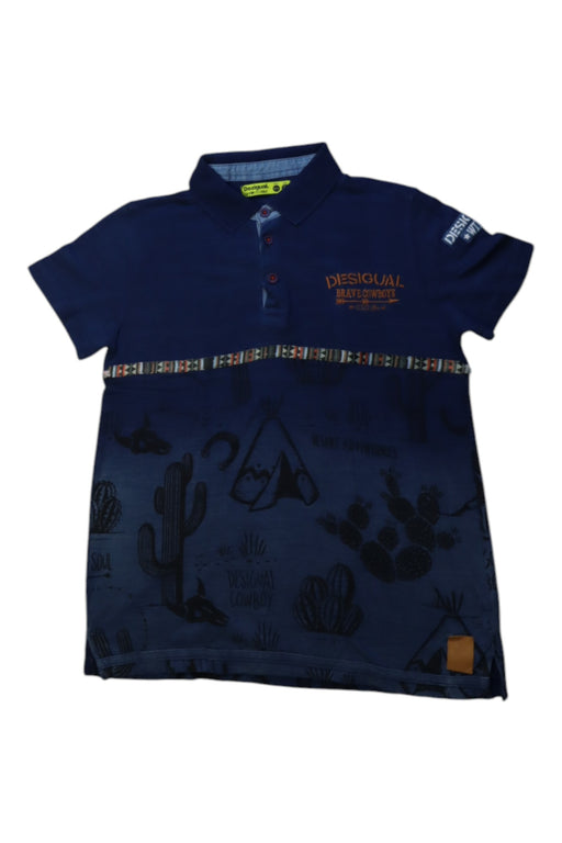 A Navy Short Sleeve Polos from Desigual in size 9Y for boy. (Front View)