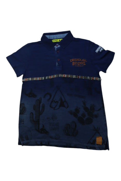 A Navy Short Sleeve Polos from Desigual in size 9Y for boy. (Front View)