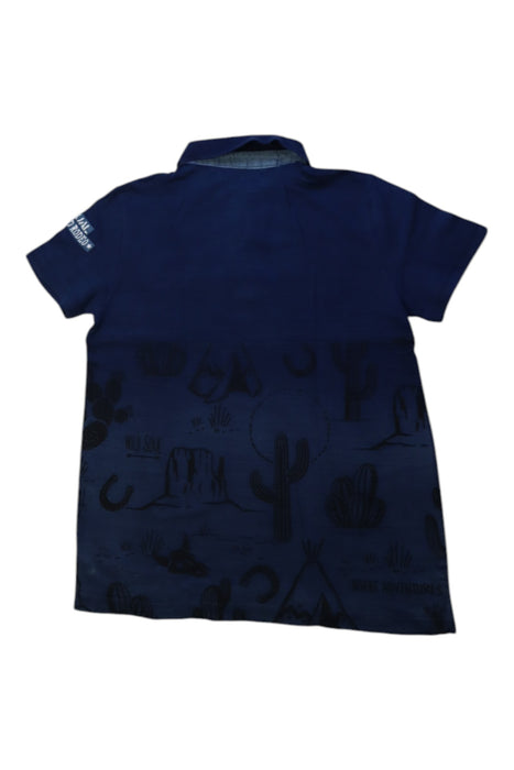 A Navy Short Sleeve Polos from Desigual in size 9Y for boy. (Back View)