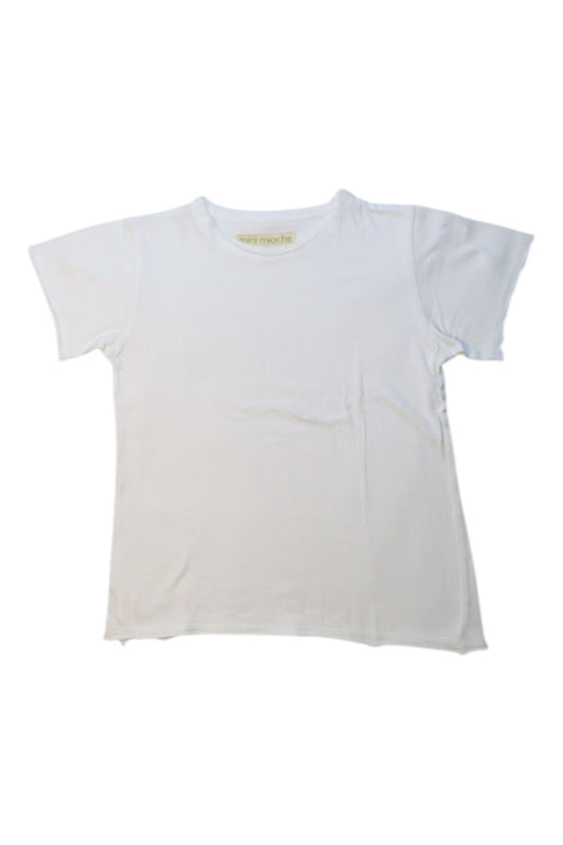 A White Short Sleeve T Shirts from Mini Mioche in size 5T for boy. (Front View)