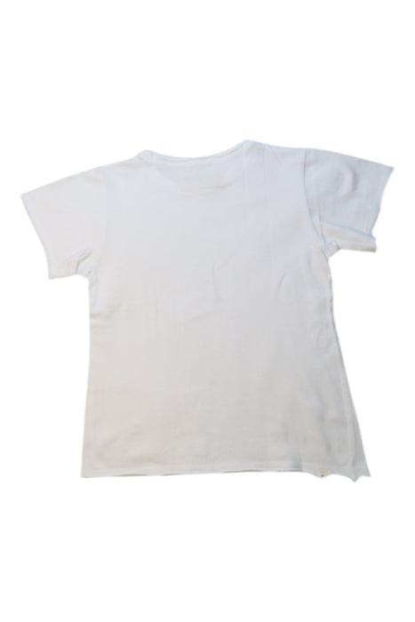 A White Short Sleeve T Shirts from Mini Mioche in size 5T for boy. (Back View)