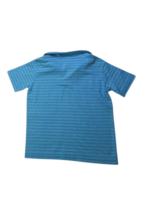 A Blue Short Sleeve Polos from City Threads in size 5T for boy. (Back View)