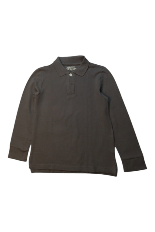 A Brown Long Sleeve Polos from Crewcuts in size 4T for boy. (Front View)