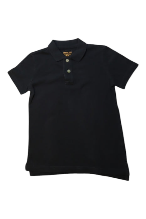 A Black Short Sleeve Polos from Crewcuts in size 5T for boy. (Front View)